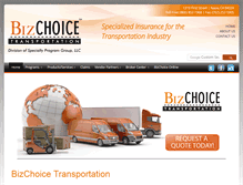 Tablet Screenshot of bizchoiceins.com